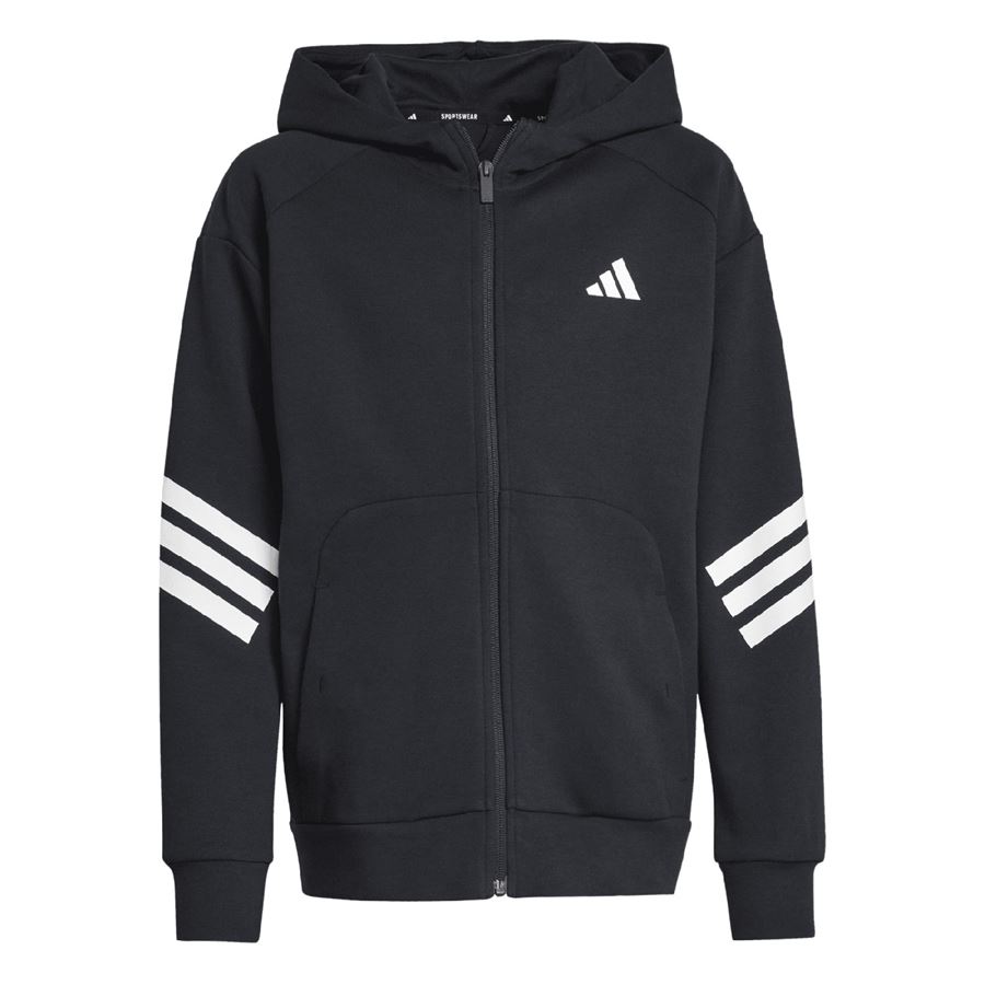 Future Icons 3-Stripes Full-Zip felpa cn cappuccio da bambini Adidas | JJ4801X